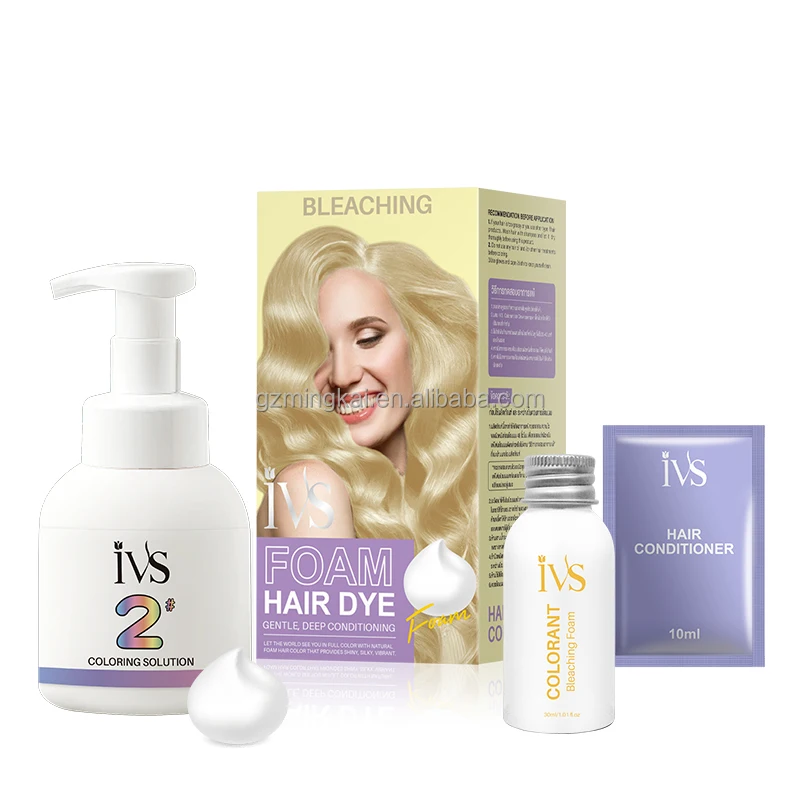 IVS Custom Color Hair Dye Bubble Foam Light Brown Foam Hair Color Hair Dye Coloring