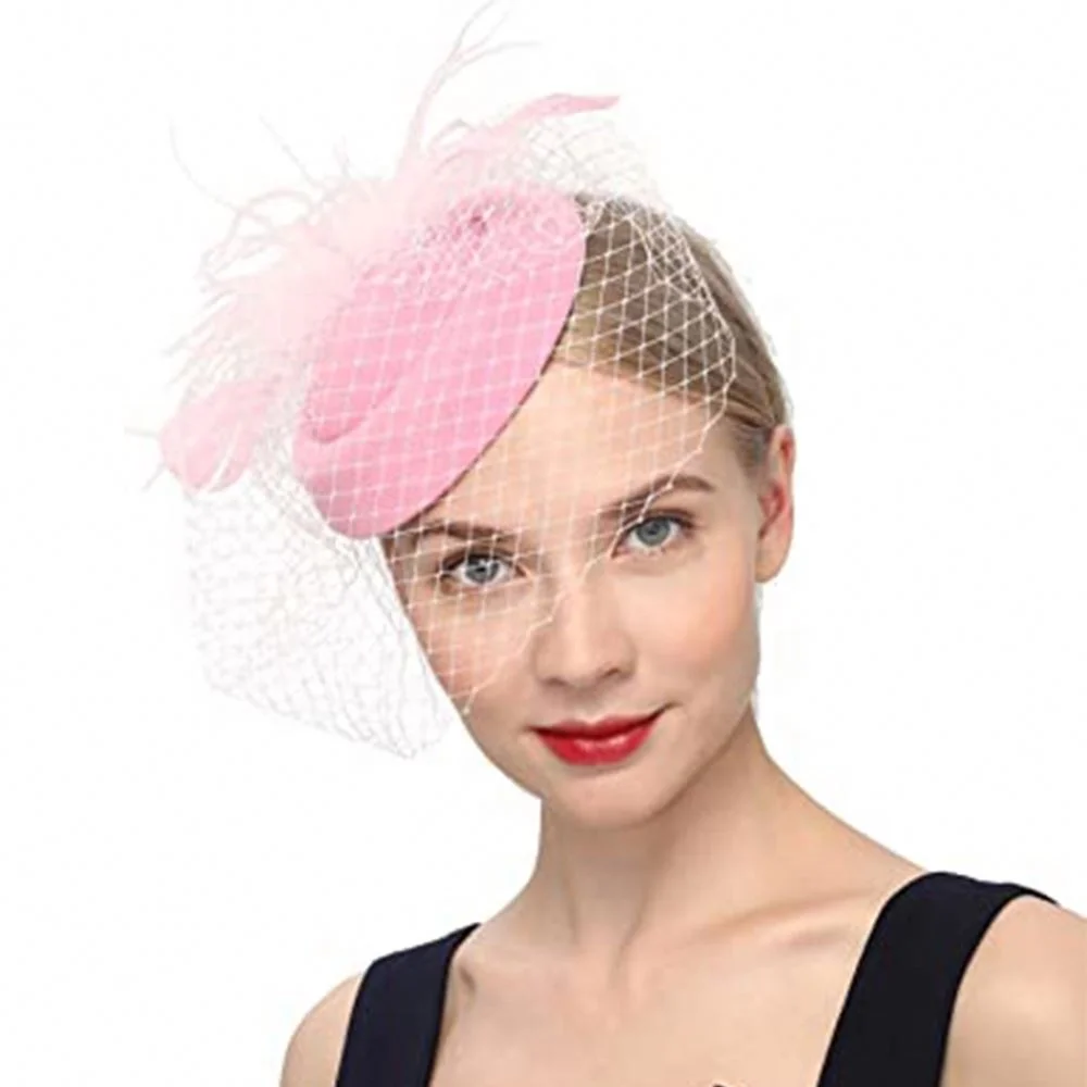 China Factory Sinamay Wedding Fascinator Church Hats With  Decoration