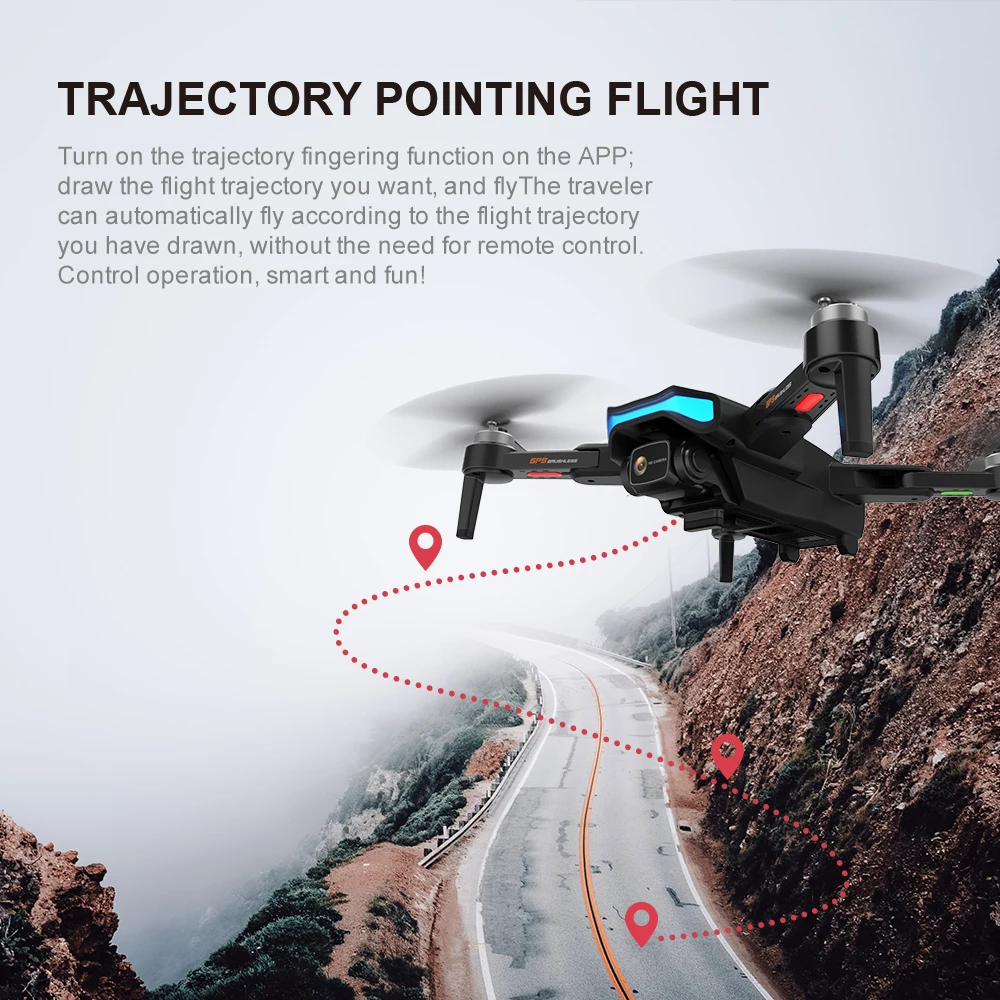Gps Drone 4k Hd Camera Wifi Fpv Drones With Follow Me Optical Flow Foldable Rc Quadcopter Professional Dron