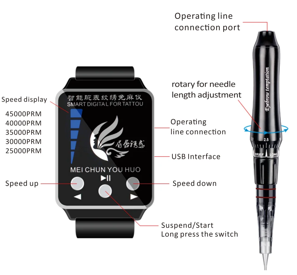 Hot Deals Wireless Digital Tattoo Pen Eyebrow Lip Microblading Micro Blading Permanent Makeup Pmu Machine Without Anesthesia