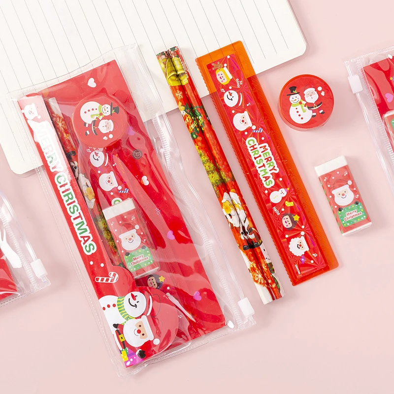 Amazon Best Selling Wholesale Christmas Kids Creative Pencil Set Student Pencil Set Gift