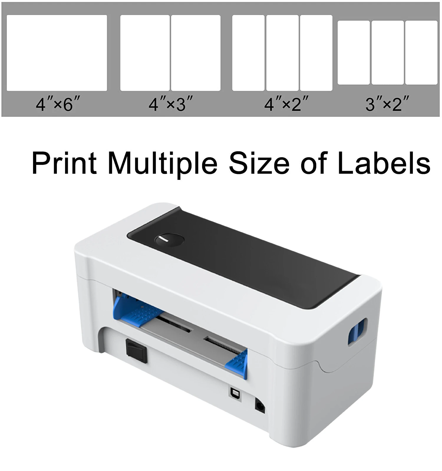 Milestone MHT-L1081 4inch 4*6 104mm Thermal Shipping Label Printer USB Blue  tooth Barcode Printer