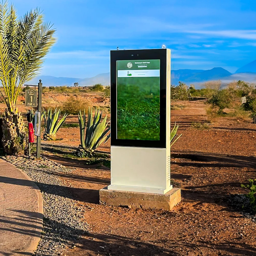 55 Inch Ip65 Waterproof Outdoor Floor standing Information Kiosk Lcd Advertising Screen Digital Signage Display Totem
