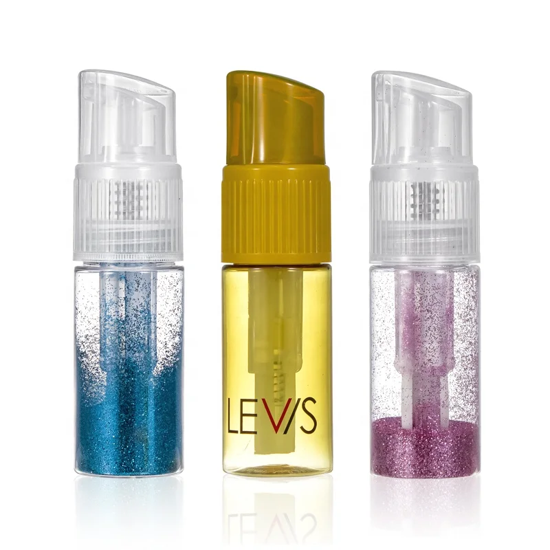 Low MOQ 60ml Clear Baby Powder Dusting Pump Bottles