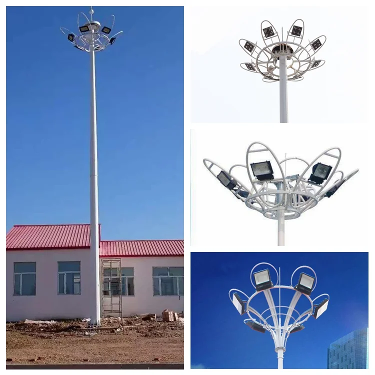 Factory Customized Hot Roll Steel Q235 160 Galvanized light pole Solar street lights Street Outdoor LED lights