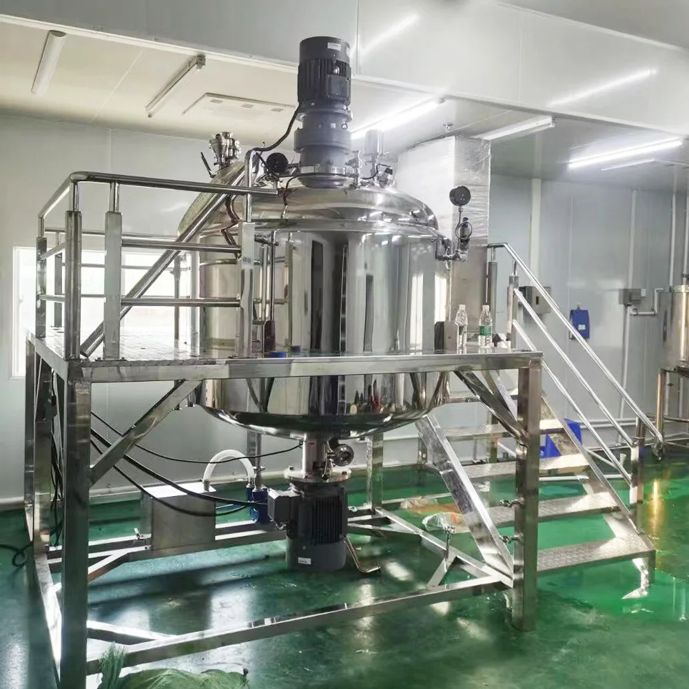 GuangZhou Vacuum Emulsifying Machine Vacuum Homogenizing Emulsification Blender Mixer Tank for Cosmetic Cream