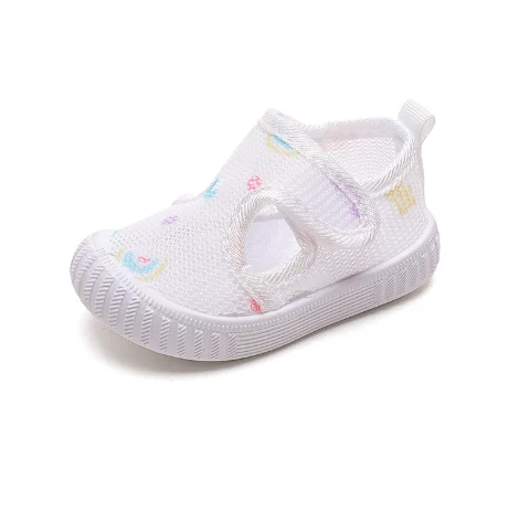 Summer new style 0-1-3 year old baby hollow mesh shoes soft sole breathable toddler shoes small fresh sandals