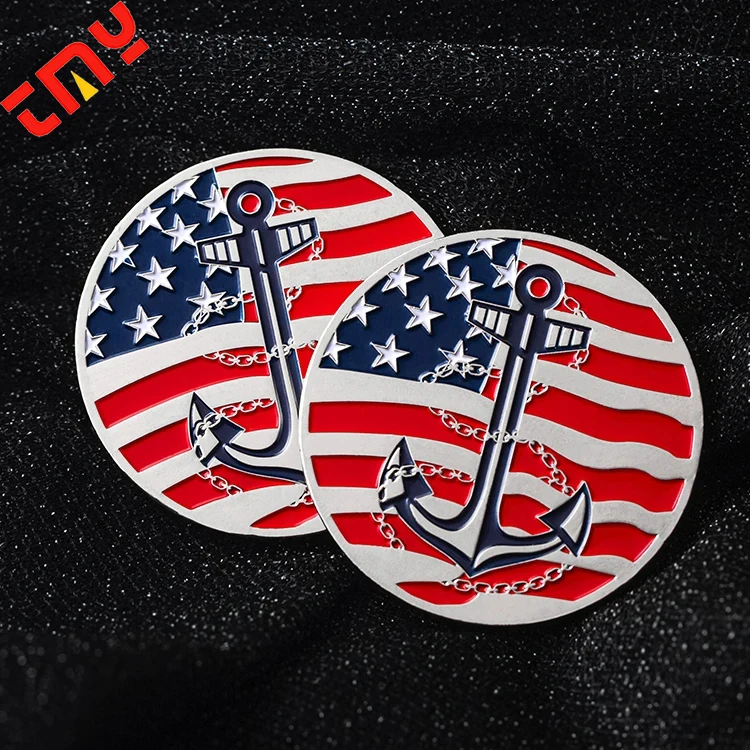Personalized Custom Logo Stamping Die Blank Zinc Alloy 2D 3D Sliver Gold Challenge Metal Custom Coins