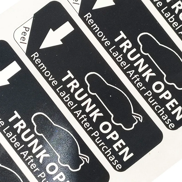 Waterproof self adhesive BOPP PVC PC PP plastic logo sticker  label removable custom logo car label stickers