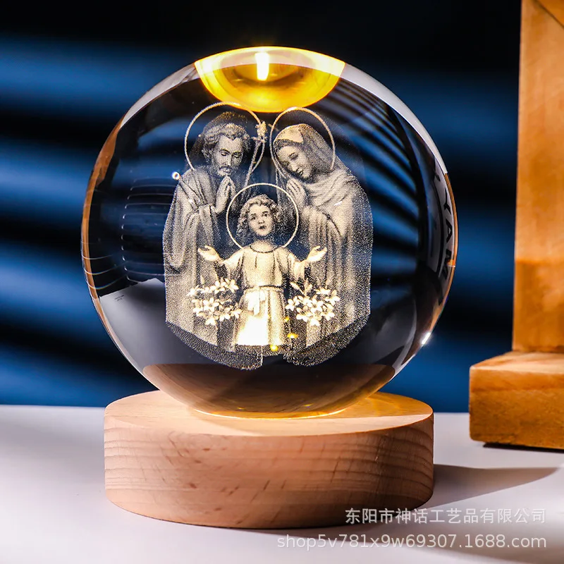 popular cloud rain astronaut earth Moon Saturn universe mini 3D Crystal present Ball crystal crafts  Night Lamp light