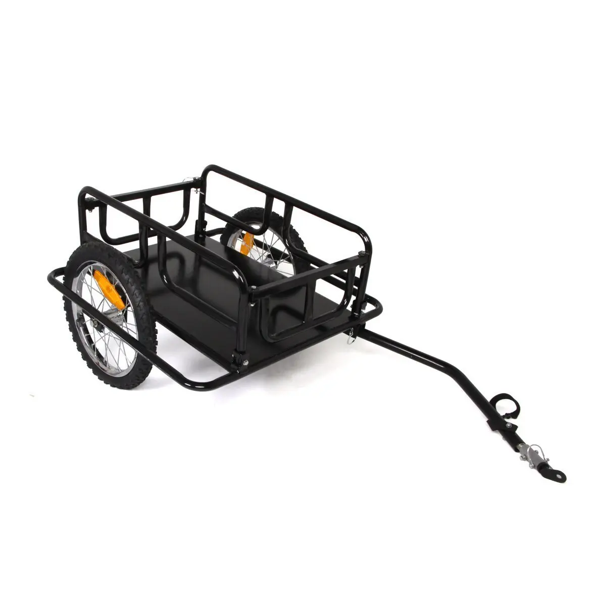 Bike Trailer Utility Cart and Bike Trailer Attachment Kit 88lb Capacity Towable Bike Cargo Wagon for Travel