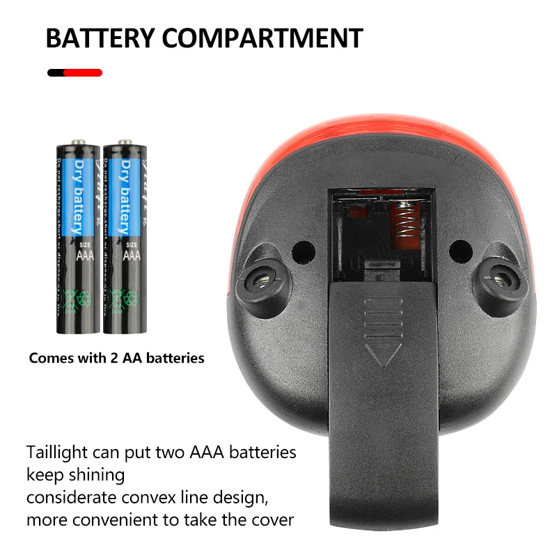 High-Intensity Ultra-Bright Bike 5led Light Bike Warning Light Waterproof Bike Flashing Taillights