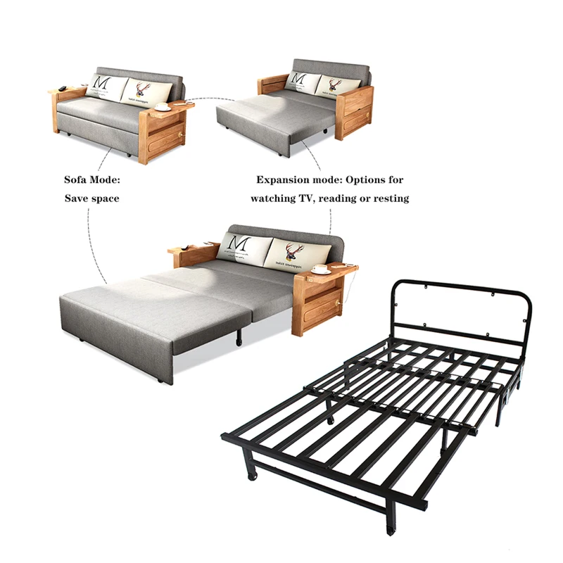 High Quality Metal Sofa Bed Mechanism Frame Full Size Iron Space Saving Invisible Folding Murphy Couch Furniture Accessories