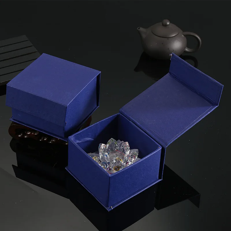 Home decoration wedding gift 20/30/50/60/100mm colorful crystal lotus flower ornament