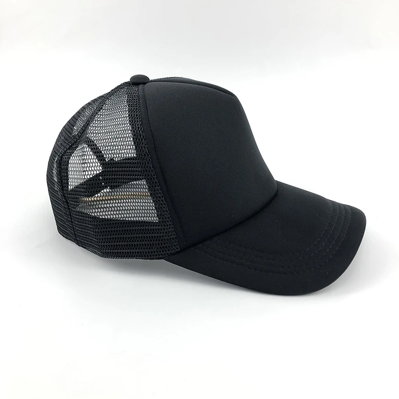 High Quality 5 Panel Cap Baseball  Blank Mesh Trucker Hat Custom Logo for Promotional