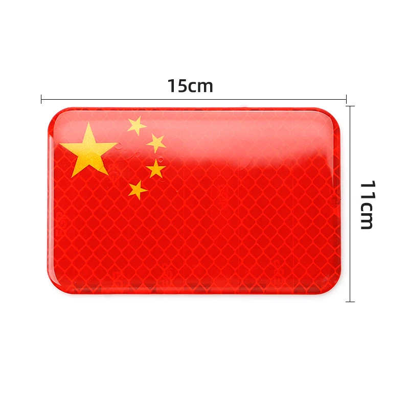China Flag Chinese reflective Stickers Weatherproof UV Resistant Ukraine Africa warning reflective sticker Glow in the Dark