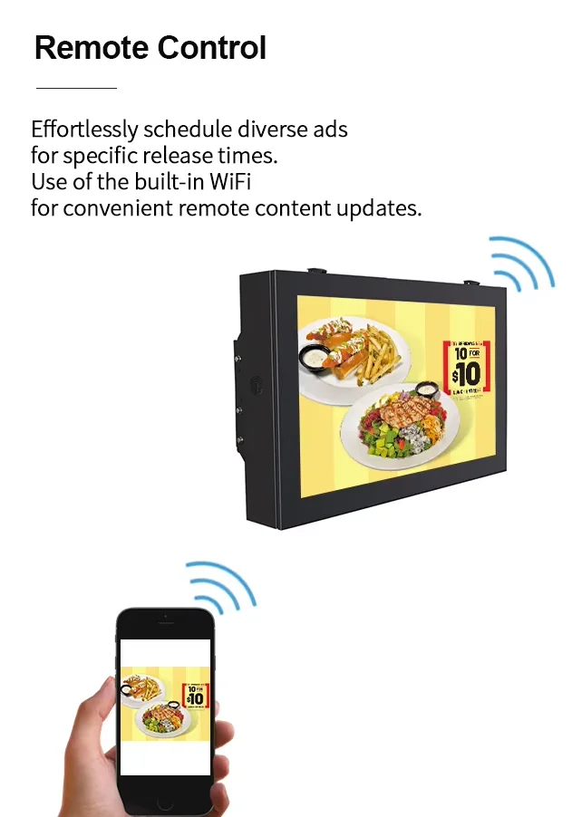 Outdoor Waterproof Way Finding Digital Solution CMS Wall Mounted Touch Advertising Players