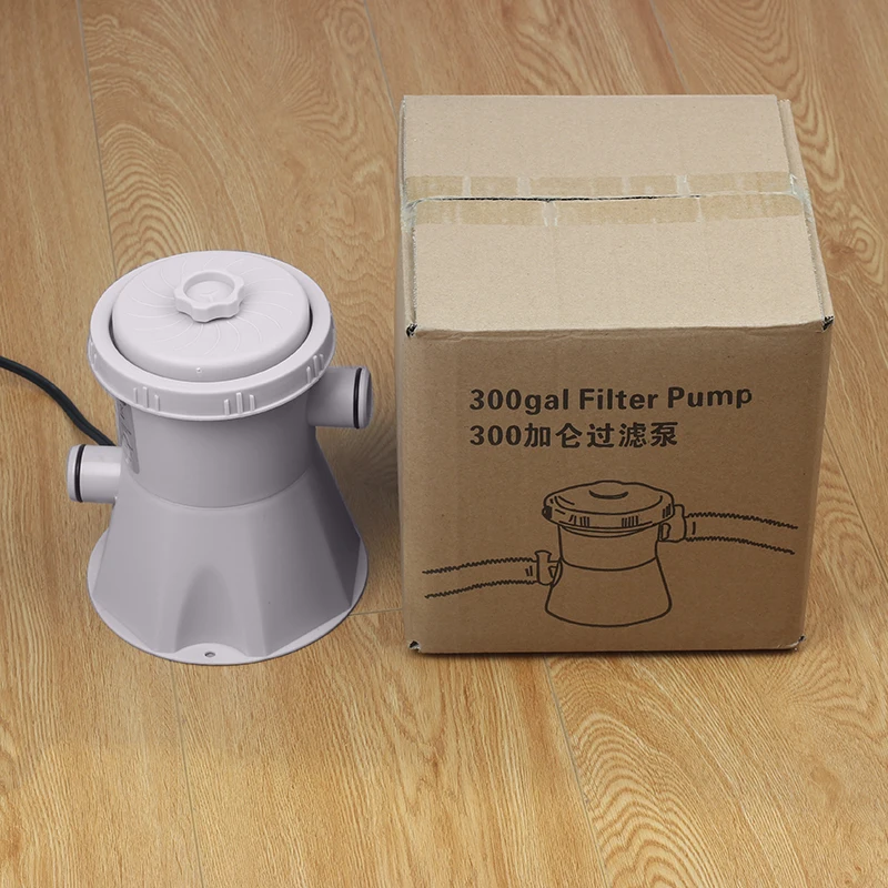 Swimming Pool Water Circulation Pump 300 Gallon Water Cleaner Filter Pump With American Adapter Electric Cleaning Tool