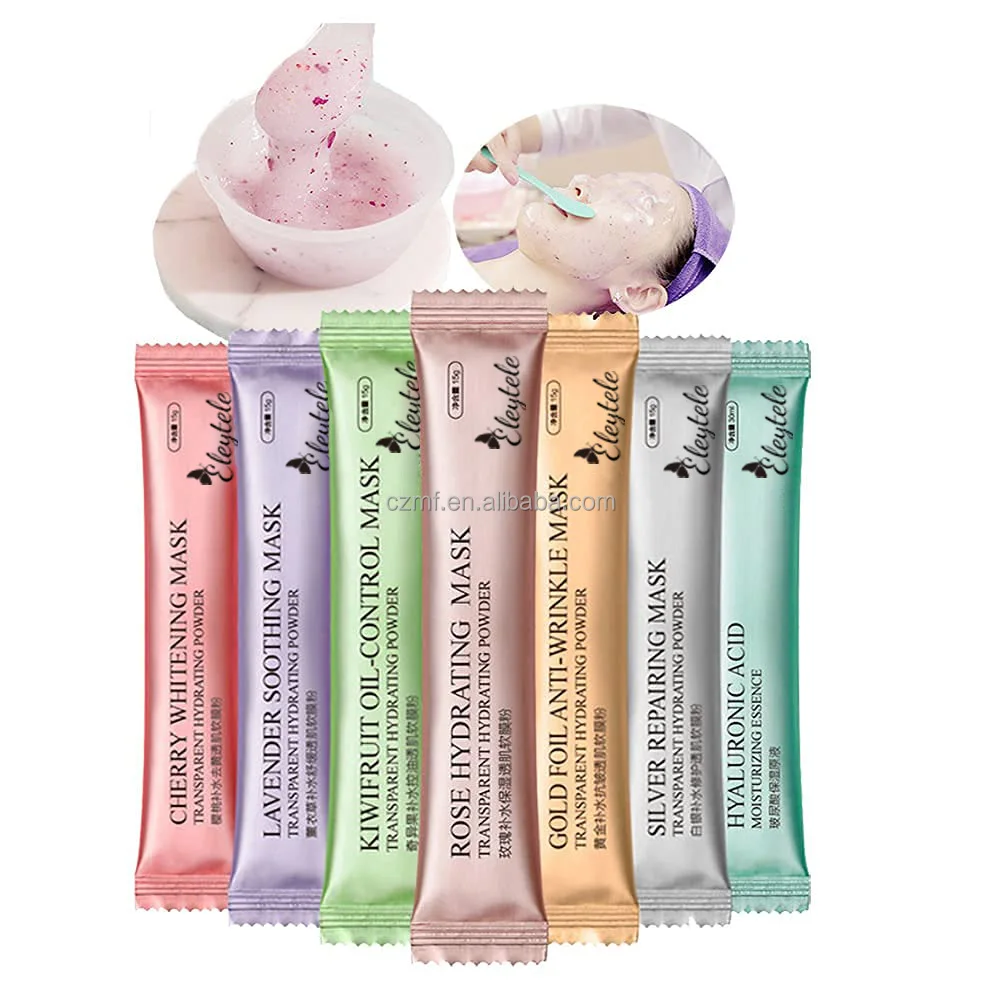 Hot Sale Private Label Custom Organic Natural Alginate Powder Collagen Whitening Hydrojelly Rose Korea Skin Care Jelly Face Mask