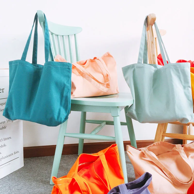 Shenzhen Factory Waterproof Colorful  Large Capacity Girl Shoulder Hand Bucket Bag Women Canvas Bags