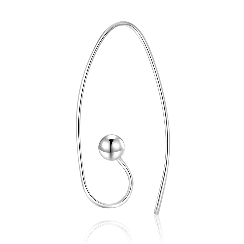 Wholesale Bead Head Geometry Earring Hooks Handmade Jewelry Accessories Gold Plated 925 Sterling Silver Drop Earrings