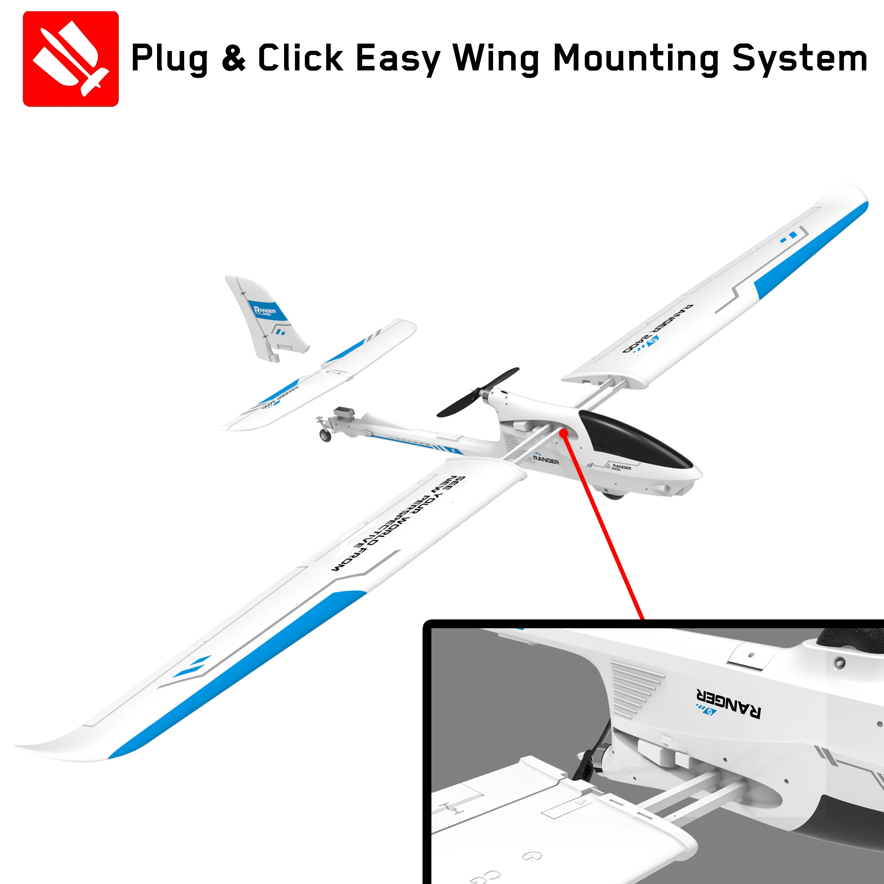 2400MM Wingspan Brushless Remote Control Aircraft RC Plane Toy for Kids Children Gift