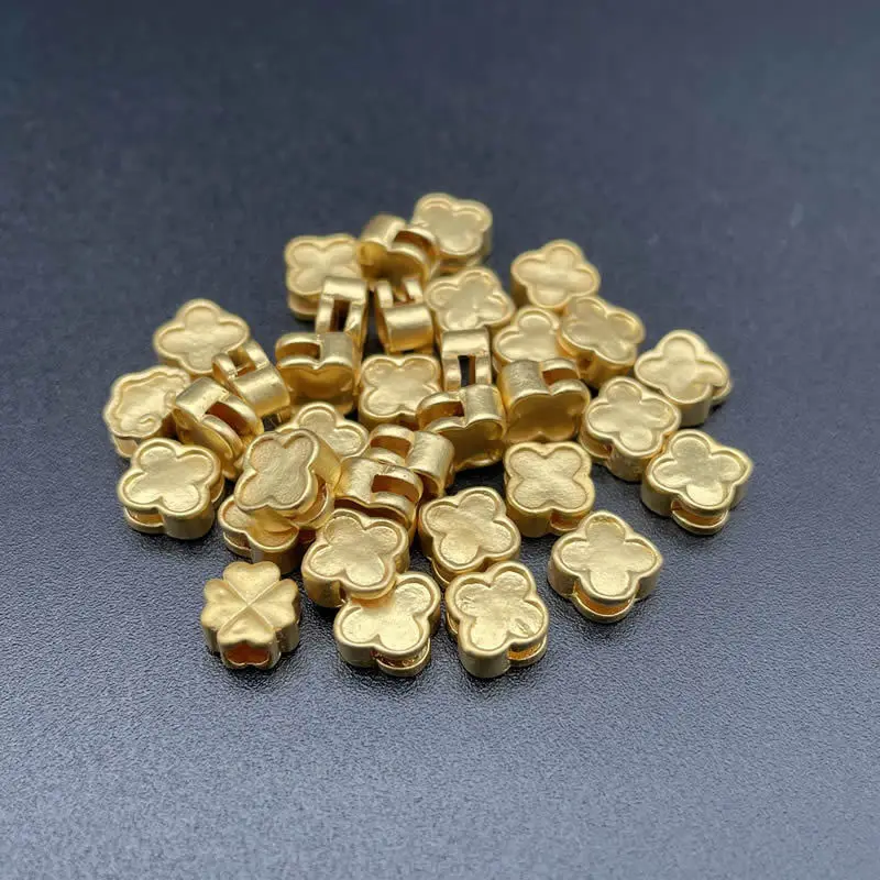 Factory direct sale 3D hard gold 999 pure gold four-leaf clover pendant can be used as necklace or bracelet gold jewelry