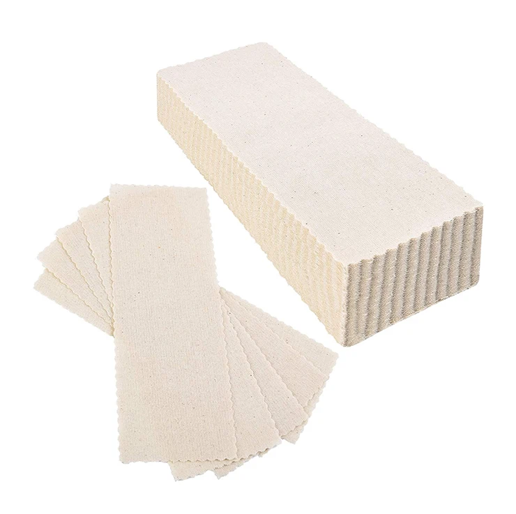 custom depilatory cotton fabric wax strips disposable non woven muslin unbleached waxing paper strips