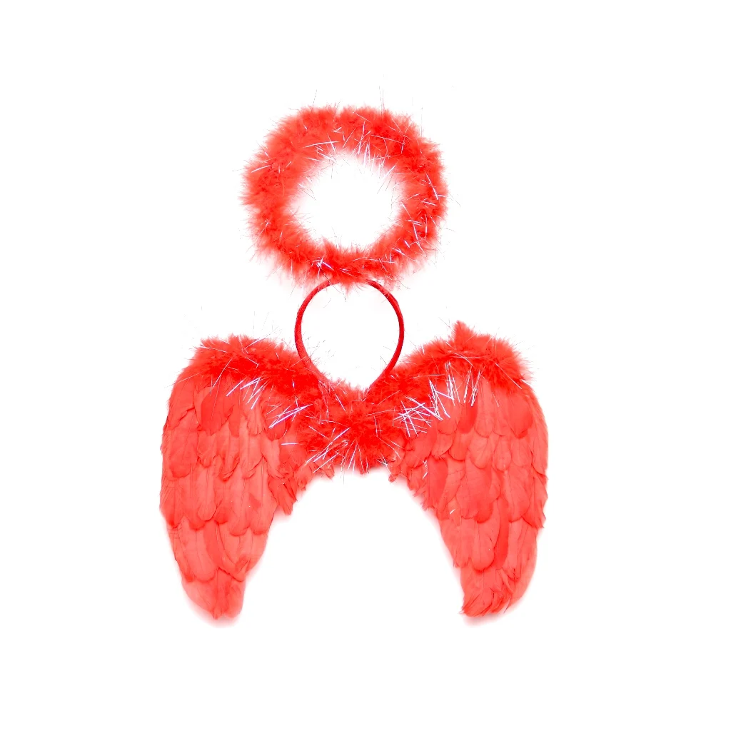 Angel Wings for Halloween Carnival Parades Party Costume Factory Custom Feather White Black Event & Party Supplies Kids/adults