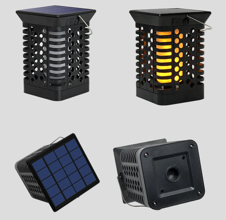 Outdoor Waterproof Solar Decoration Flickering Flame 75 Led Tiki Torches Solar Torch Light For Garden Pathway