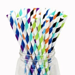 6mm fsc standard full colors printing 25pcs/100pcs packing Paper drinking straws