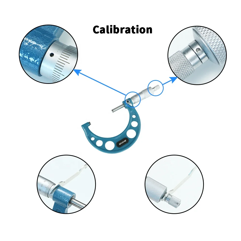 Набор микрометров 0-4 дюйма, 0-100 мм, Точность 0,01 мм, 4 шт.