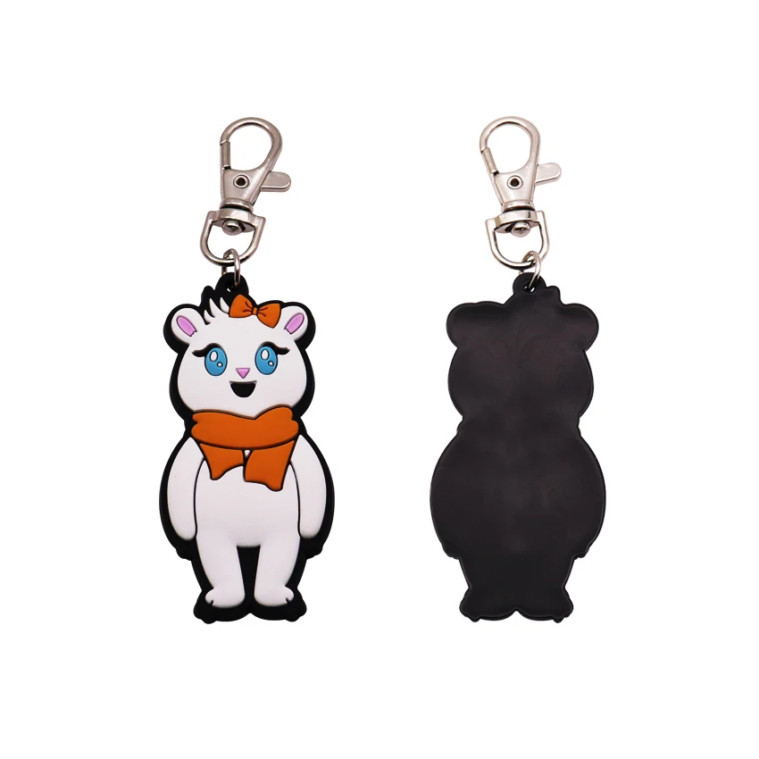 Wholesale Designer Promotional Personalized Silicone Anime Keychain Pvc Charms Custom Logo Keyring Rubber Key Chain