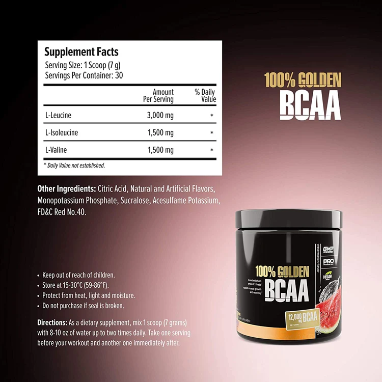 280g BCAA Powder Pre Workout Recovery Drink for Accelerated Muscle Recovery & Lean Muscle Growth - 6g Vegan BCAAs Amino Acids