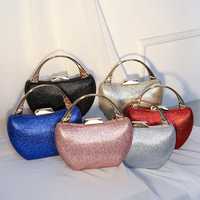 Dropshipping 2022 women handmade dinner bags fashion banquet wedding dress bags rhinestones handbags
