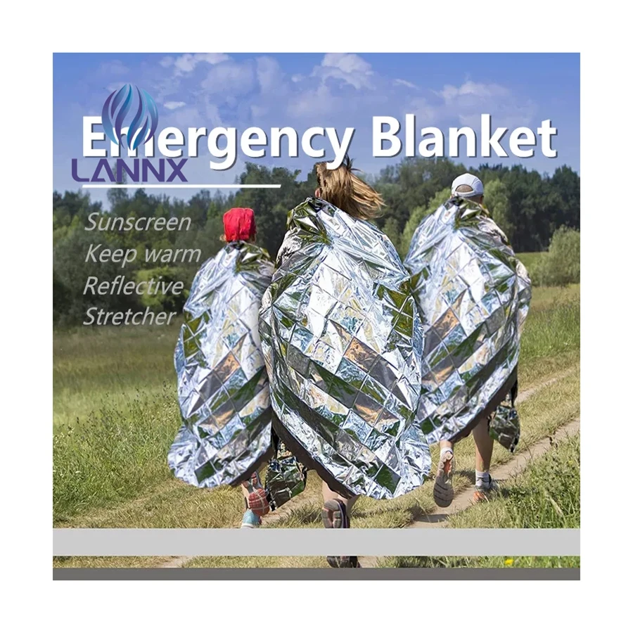 First Aid Blanket For Outdoor Refugee life-saving thermal insulation blanket Reusable Aluminum Mylar Foil Emergency Blanket