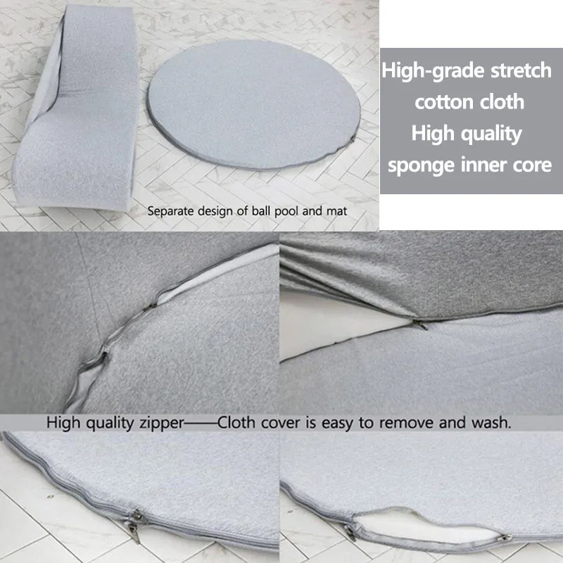 
High Quality Baby Room Indoor Sports toys Gray Soft Sponge ball pool Playground for Kids ocean pool 