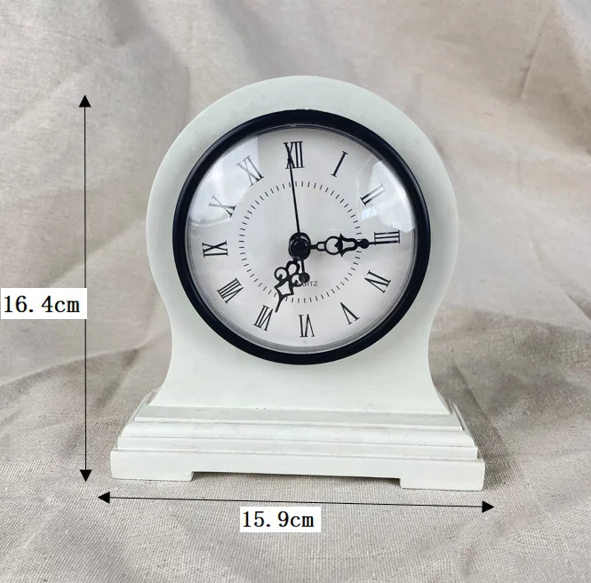 Country Roman Numerals Tabletop decoration Clock Battery Operated Rustic Farmhouse Farmstead Wooden Decor Art Wood Base Clock