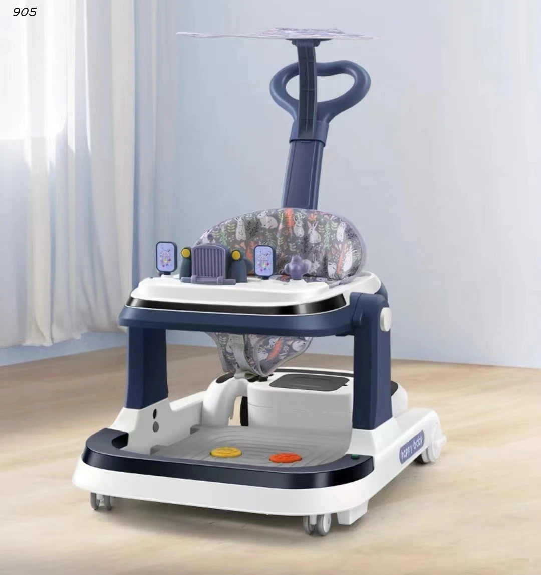 2024 New Andadores Para Bebe Baby Products Toys Push Children Walker Music Electric Baby Walker 4 In 1 With Wheels And Seat