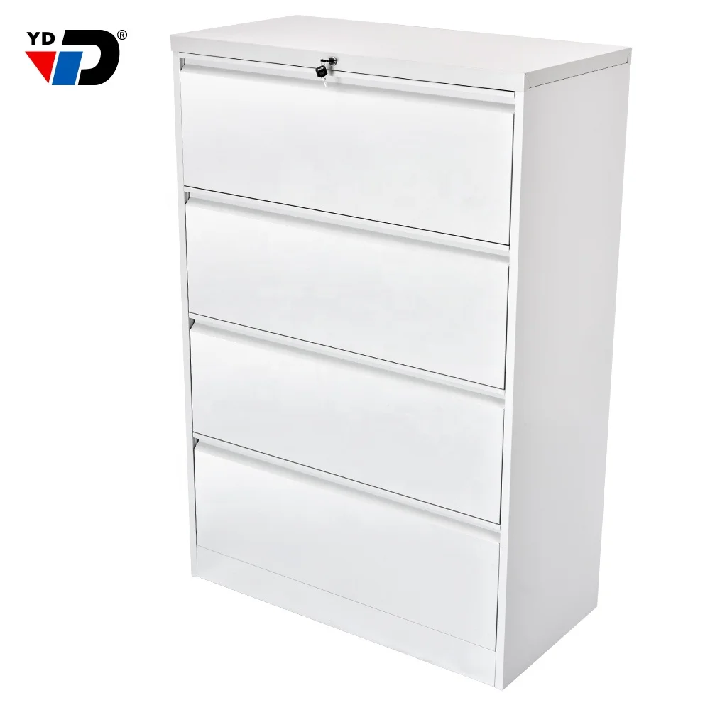 China filing cupboard Colorful office furniture steel 4 drawer A4 document lateral storage bulk filing cabinet