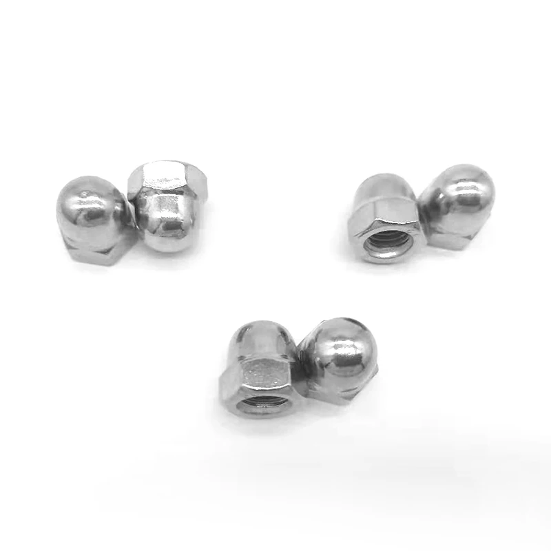China Wholesales Hot Sale DIN 1587 M8 M10 M12 Stainless Steel 304 Plain Finish Hex Domed Cap Nuts Din 1587 Lock Nuts