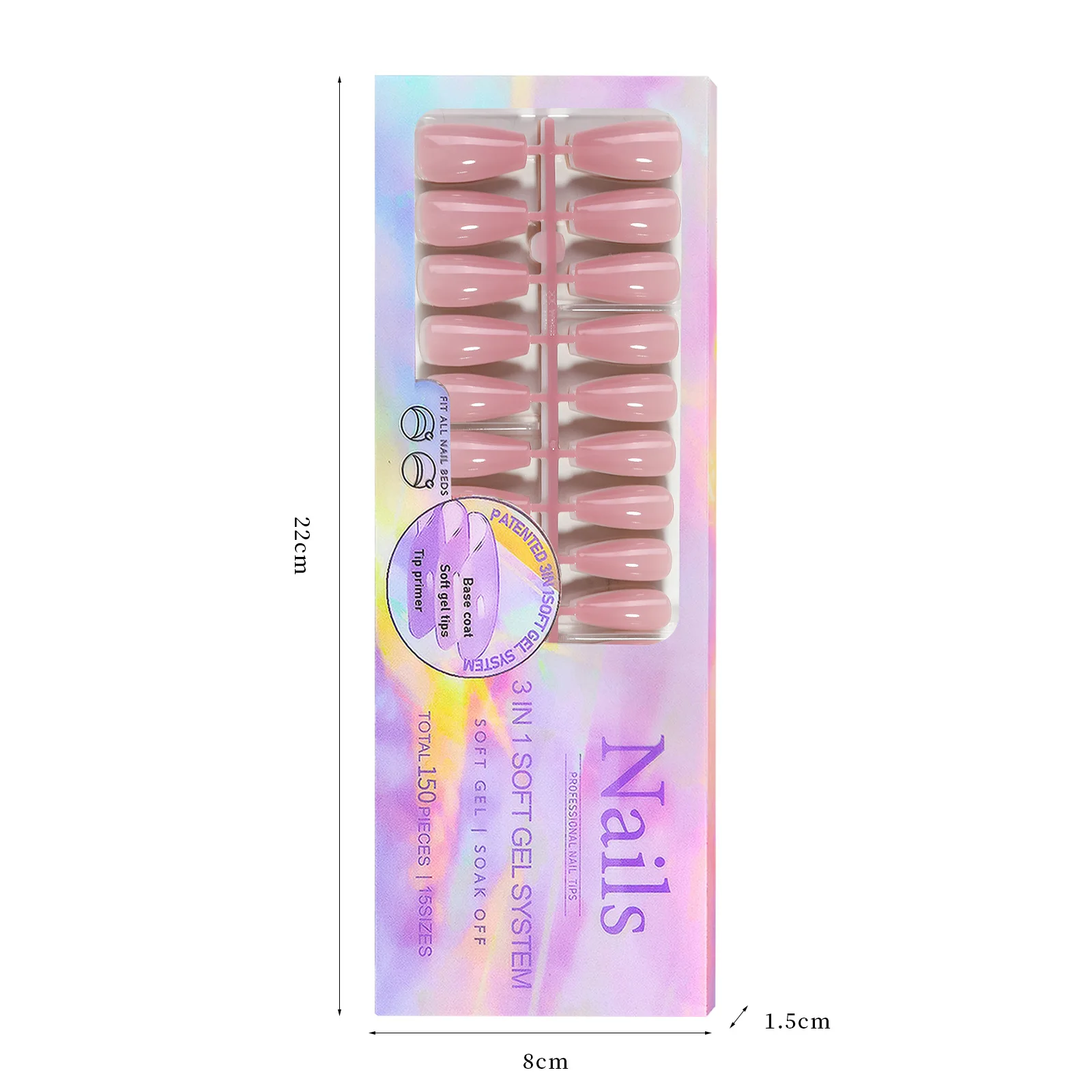 150pcs French Nail Art Dressing Full Cover Armor Press on Nail Tips Supplier Wholesale