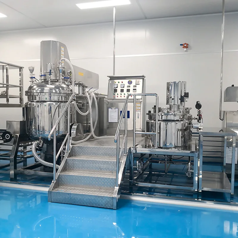 Emulsifying machine, stirring equipment, 100L-5000L cream vacuum emulsifying homogenizer mixing toothpaste machine