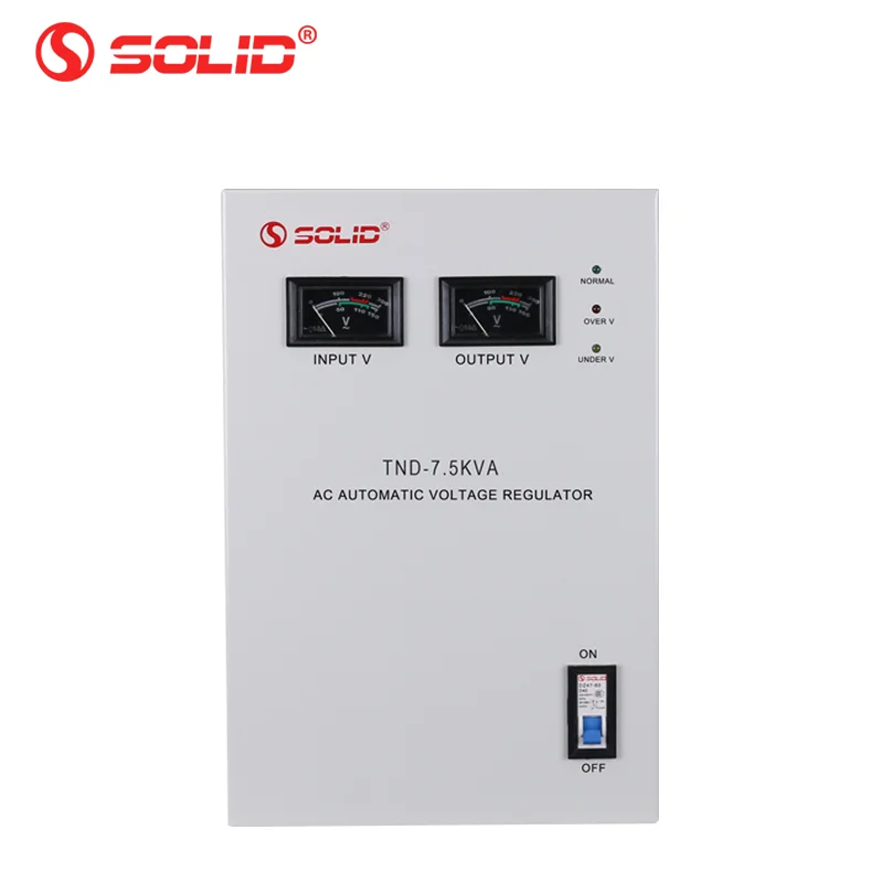 Servo Motor Type 7.5KVA 6000 Watt Automatic Voltage Stabilizer 220V Single Phase Voltage Regulator 6000W Stabilizer