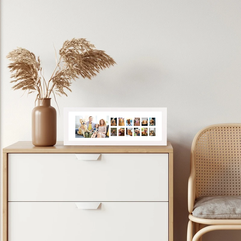 Wholesale High Quality Newly Designed MDF Baby and Pet Commemorative Mult-opening Mat Board Photo Frame