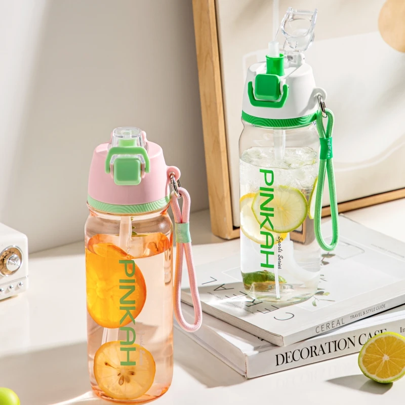 PINKAH 27oz/800ml Tritan Sports Water Bottle with Spray Function BPA Free and Reusable for Gym & Camping Fashionable Design