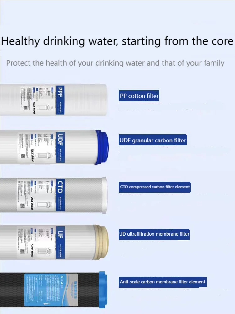 Water Filtration Equipment Home Pure Reverse Osmosis Water System Filter Provided 5 Stage Water Purification Filter