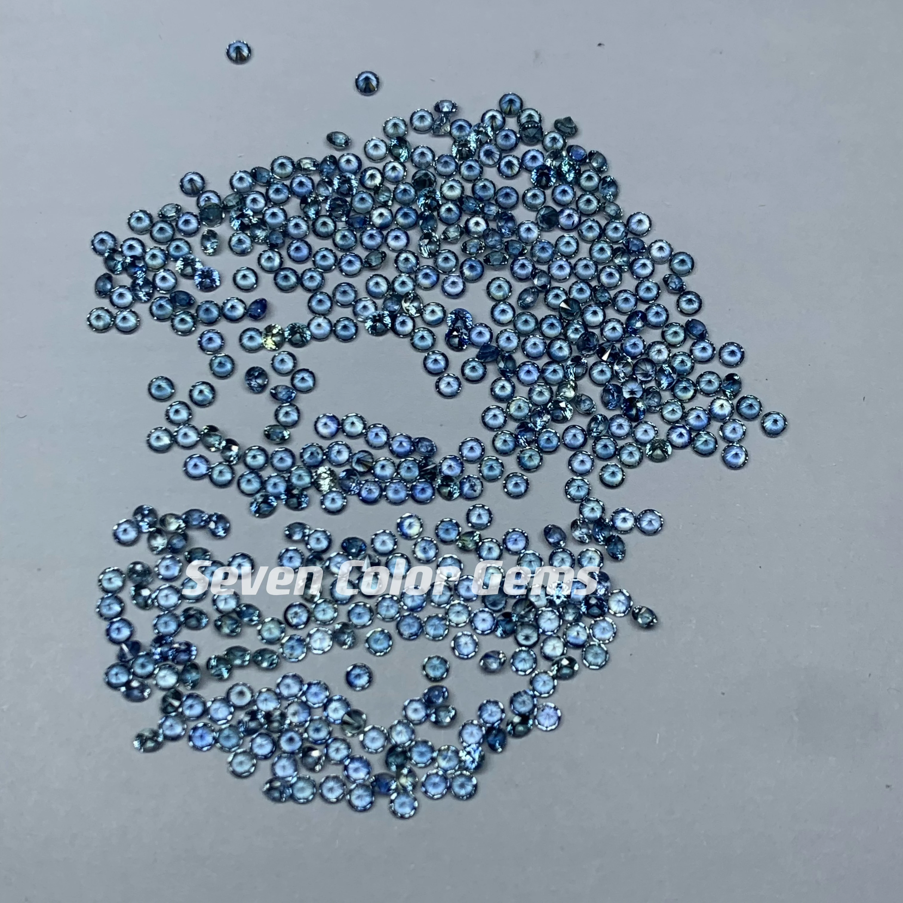 0.8mm-2.0mm Natural Blue sapphire stone, sea blue color,elegant,high quality Round Shape  loose sapphire stone ,raw gemstone