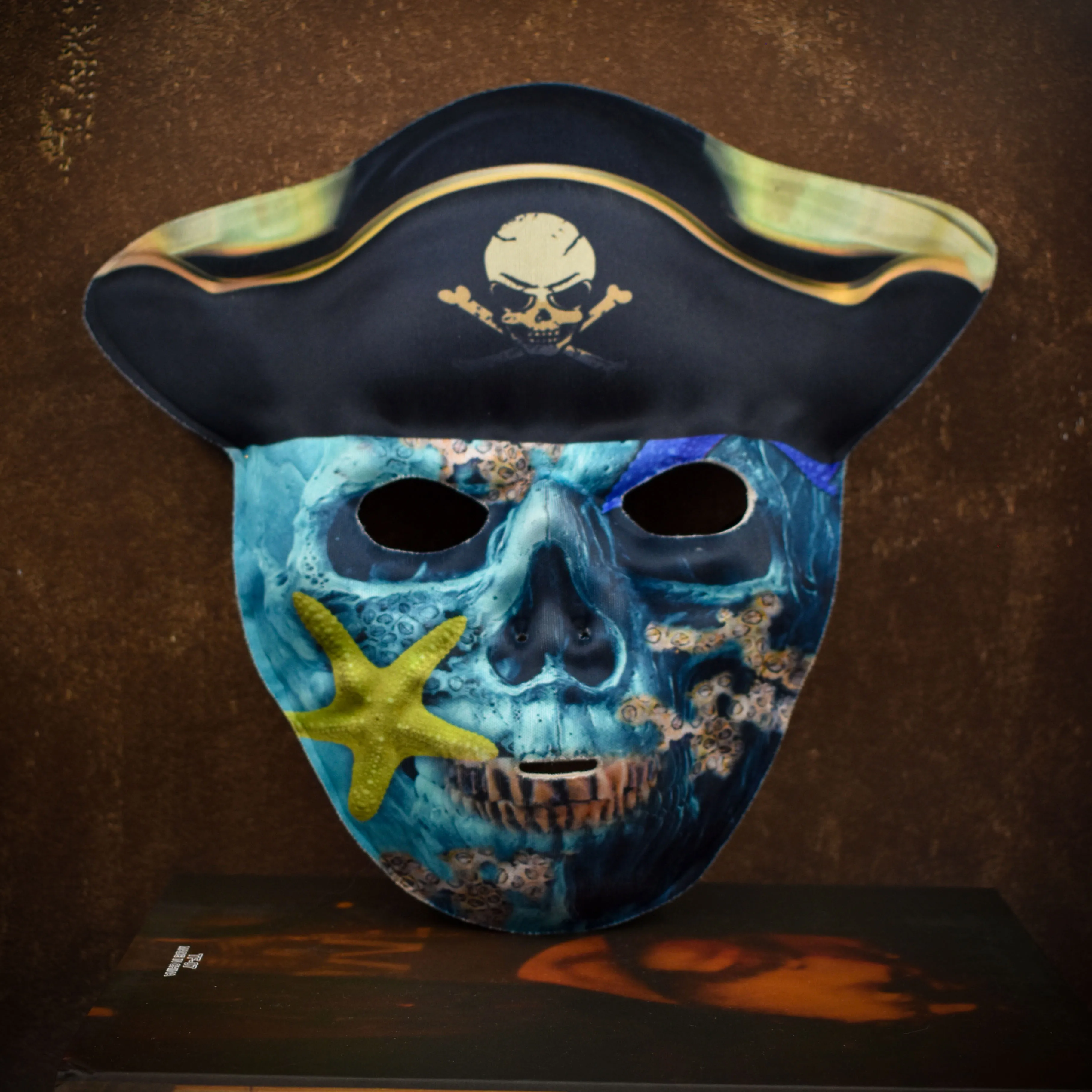 Custom Halloween Pirate Horror Green Party Mask Carnival Masquerade Dance Cosplay Props