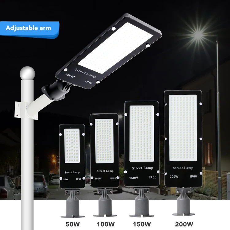 Good Quality Outdoor Led Park Lot Light Aluminum 50w 100w 150w 200w Arm Led Street Light